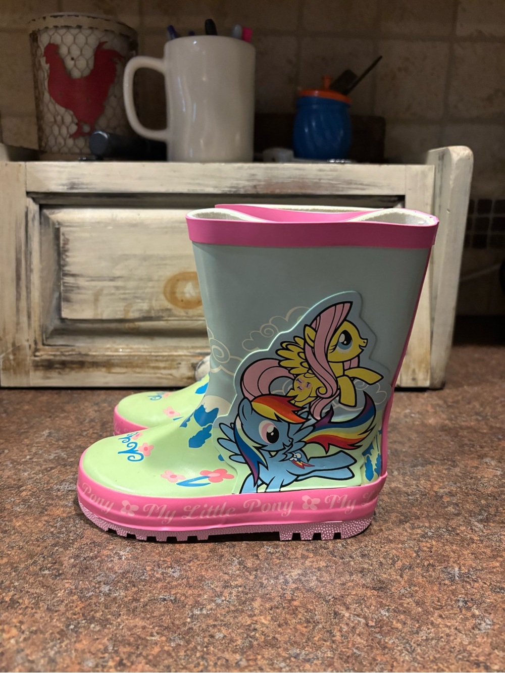 My Little Pony Girls Rain Boots - Pink & Light Green